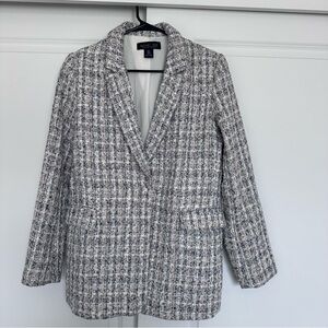 Rachel Zoe Monochrome Tweed Blazer